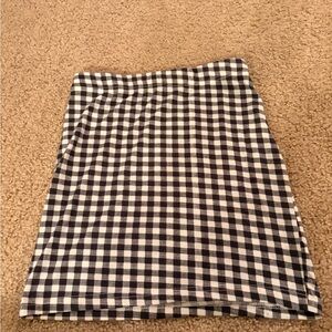 SHEIN Monochrome Checkered Pencil Skirt